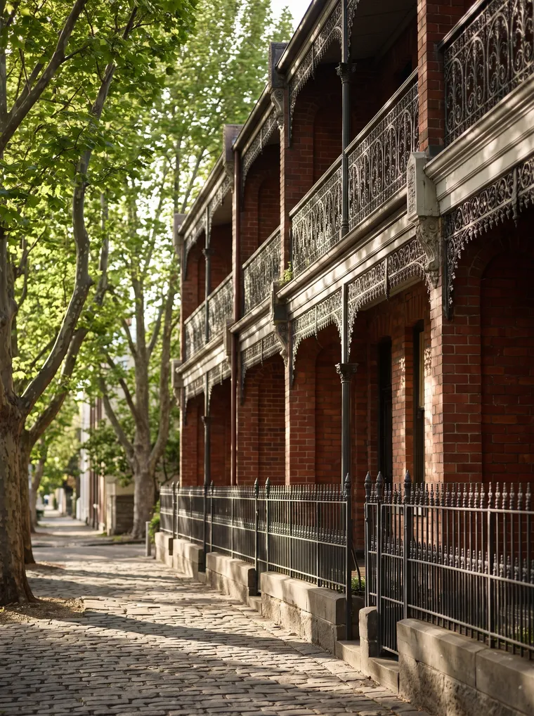 Victorian terrace homes on an inner Melbourne street