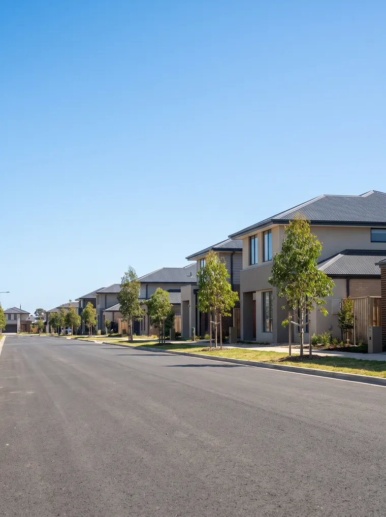 Newer homes in a western Melbourne estate