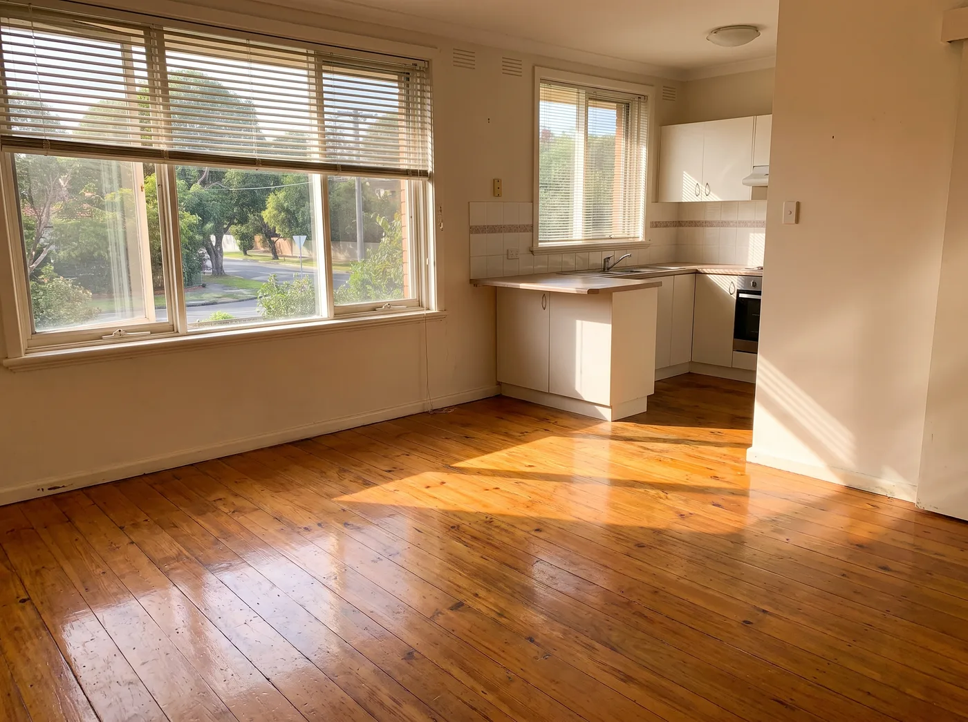 Empty Melbourne rental property cleaned and ready for the next tenant